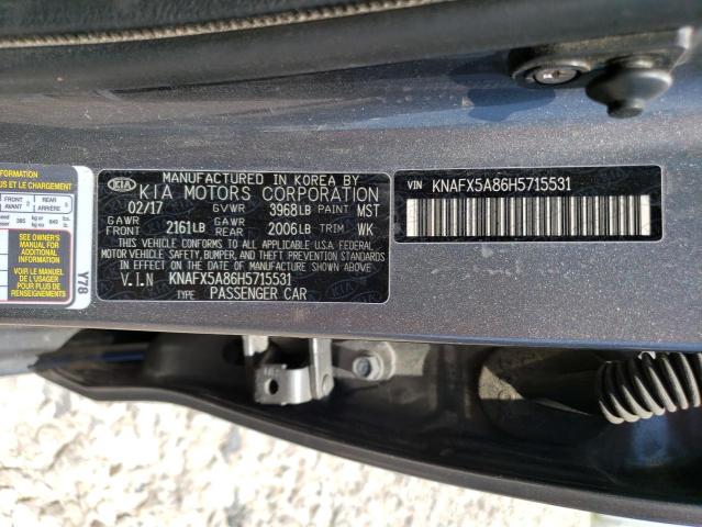 KNAFX5A86H5715531 KIA FORTE EX