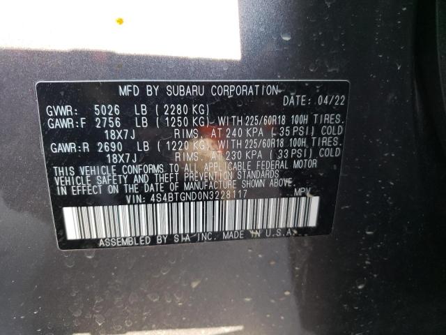 4S4BTGND0N3228117 Subaru Outback Limited Xt