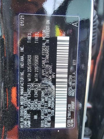 5TDLZRBH3MS086594 Toyota Highlander Xse