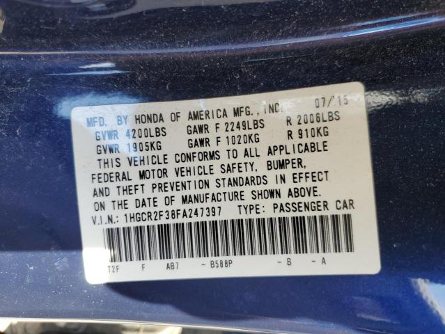 2015 HONDA ACCORD SED - 1HGCR2F38FA247397