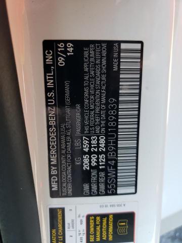 55SWF4JB9HU189839 Mercedes-Benz C 300