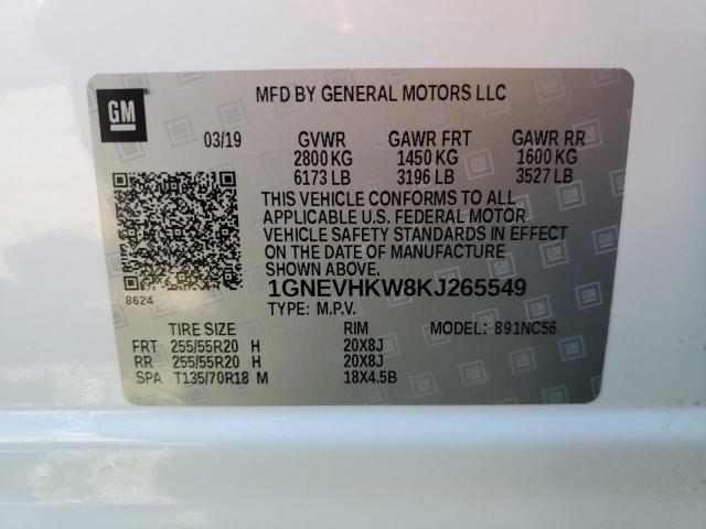 1GNEVHKW8KJ265549 Chevrolet Traverse Lt