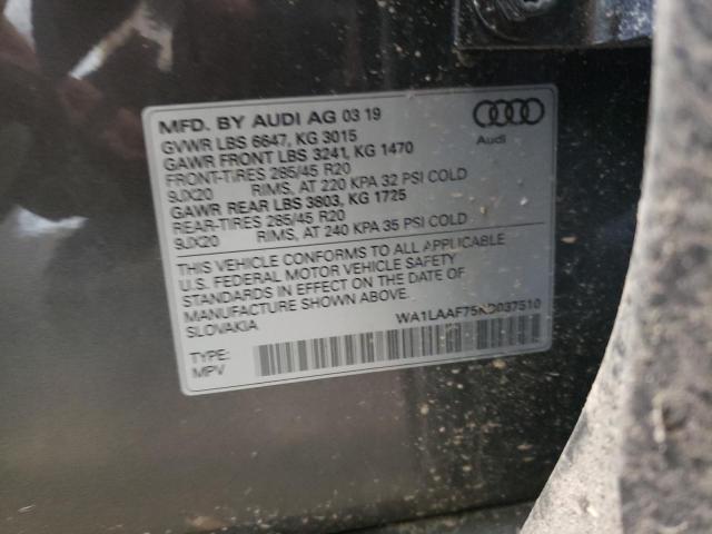 VIN WA1LAAF75KD037510 2019 Audi Q7, Premium Plus no.13