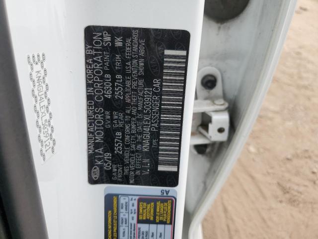 KNAGU4LEXL5039121 KIA Optima Hybrid Ex