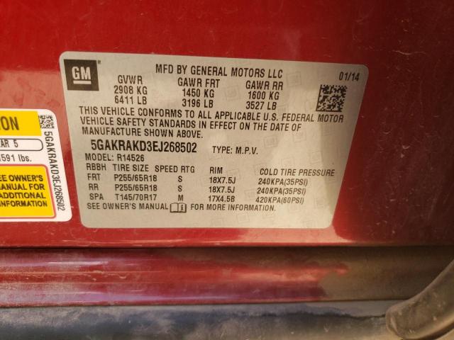 5GAKRAKD3EJ268502 Buick Enclave