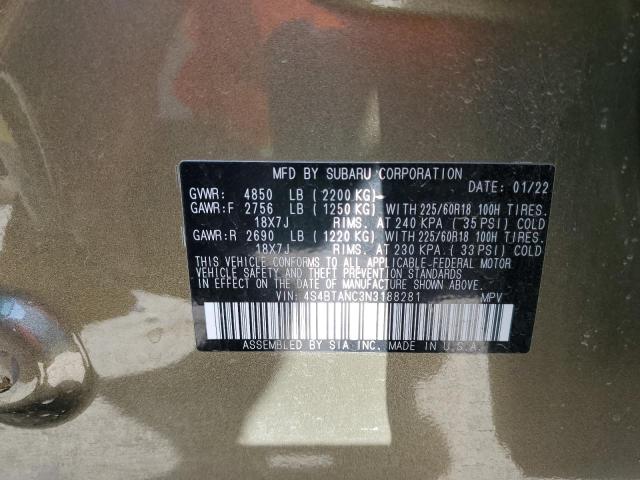 4S4BTANC3N3188281 Subaru Outback Limited