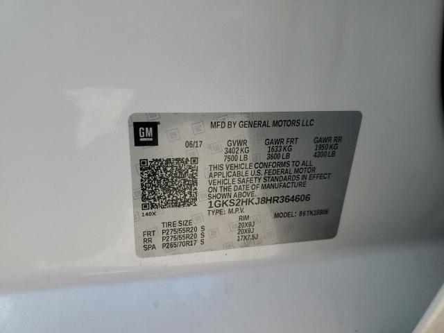 1GKS2HKJ8HR364606 GMC YUKON XL DENALI