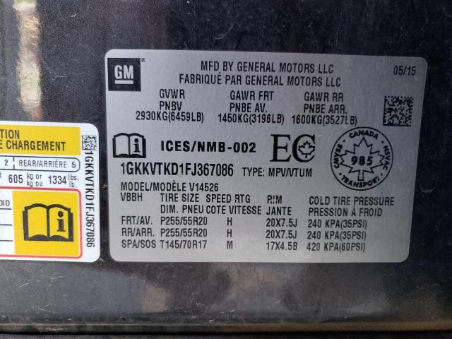 1GKKVTKD1FJ367086 GMC Acadia Denali