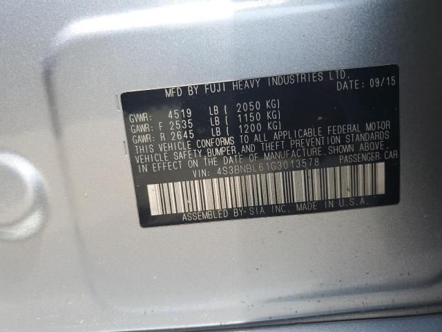 4S3BNBL61G3013578 Subaru Legacy 2.5i Limited