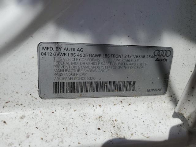 VIN WAUFFAFL0DN005320 2013 Audi A4, Premium Plus no.13