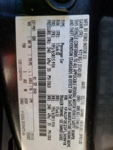 1FADP3E23FL305918 Ford FOCUS S