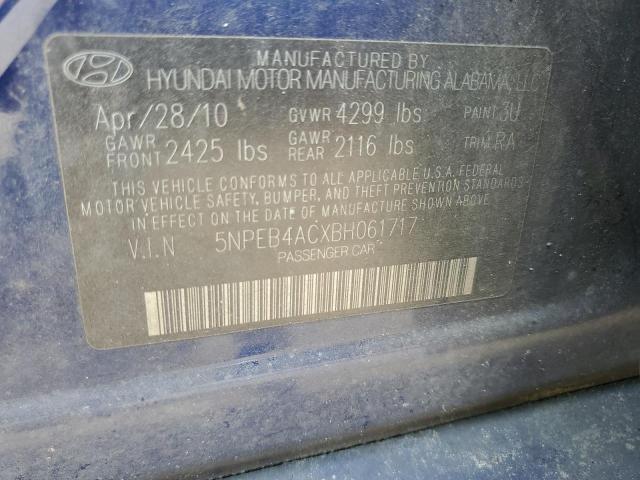 5NPEB4ACXBH061717 | 2011 Hyundai sonata gls