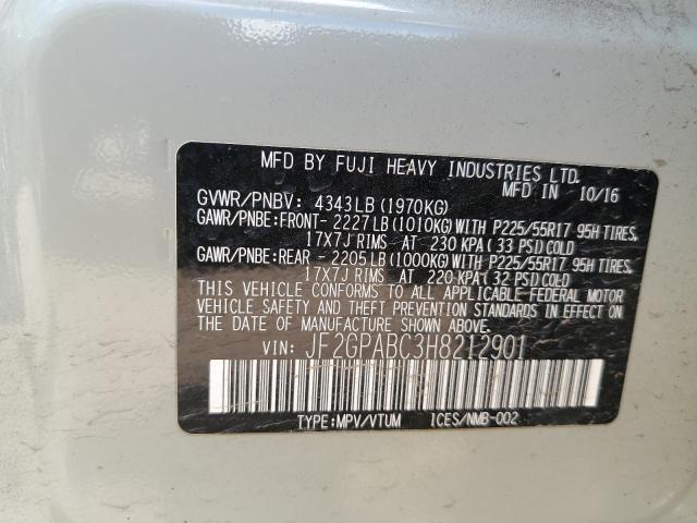 JF2GPABC3H8212901 Subaru Crosstrek Premium