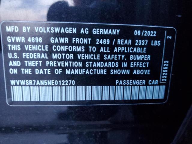 2022 VOLKSWAGEN ARTEON SE - WVWSR7AN5NE012270