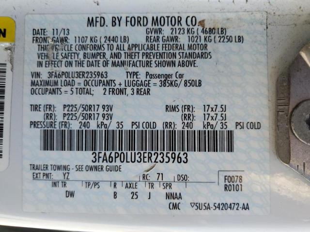 Ford Fusion Se Hybrid 2014 3FA6P0LU3ER235963 Image 12