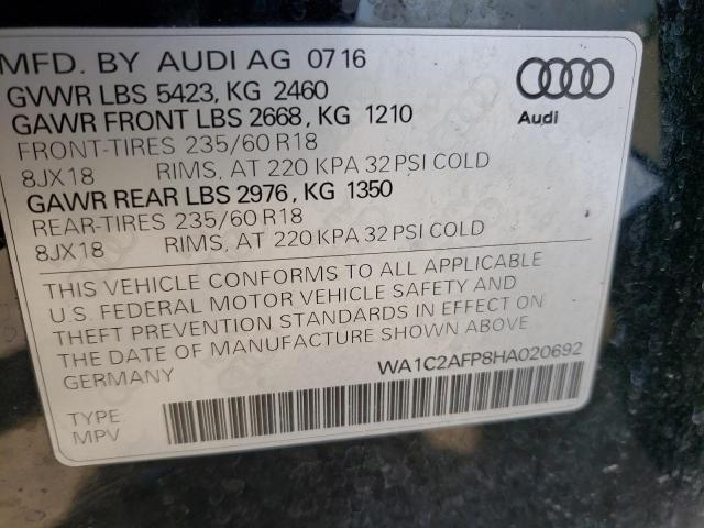 VIN WA1C2AFP8HA020692 2017 Audi Q5, Premium no.13