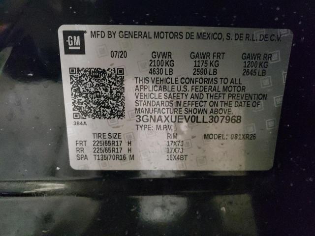 2020 CHEVROLET EQUINOX LT - 3GNAXUEV0LL307968