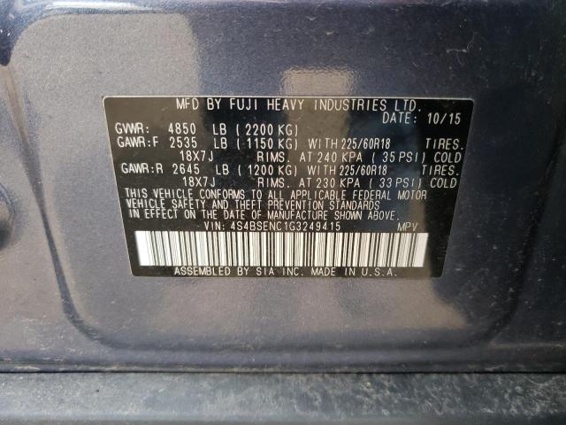 4S4BSENC1G3249415 Subaru Outback 3.6r Limited