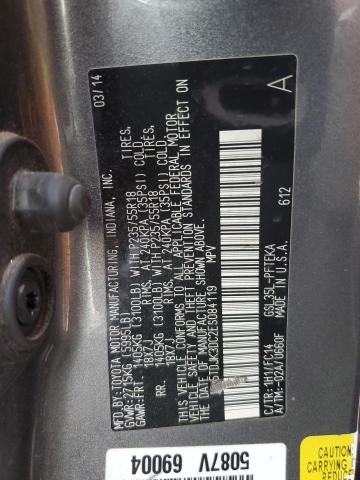 5TDJK3DC2ES084119 Toyota SIENNA LE