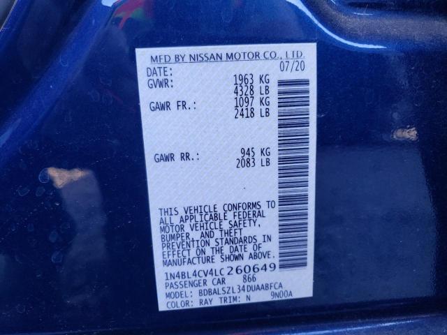 1N4BL4CV4LC260649 Nissan ALTIMA SR