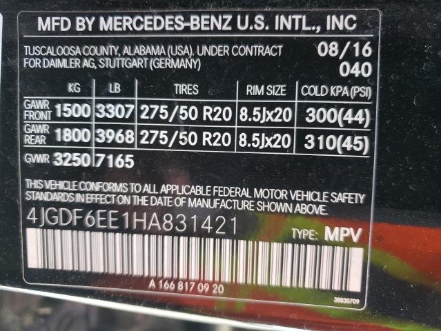 4JGDF6EE1HA831421 Mercedes-Benz Gls 450 4matic