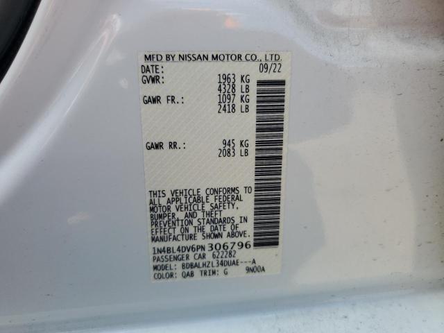 1N4BL4DV6PN306796 Nissan ALTIMA SV