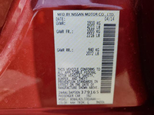 1N4AL3AP5EN379165 Nissan ALTIMA 2.5