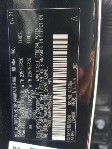 5TDLZRAH4MS054481 Toyota Highlander Xse