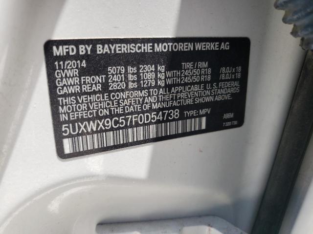 5UXWX9C57F0D54738 2015 BMW X3, photo no. 13