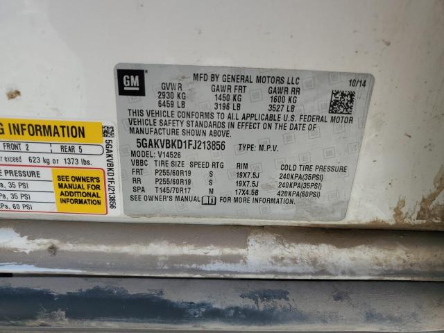 5GAKVBKD1FJ213856 Buick Enclave