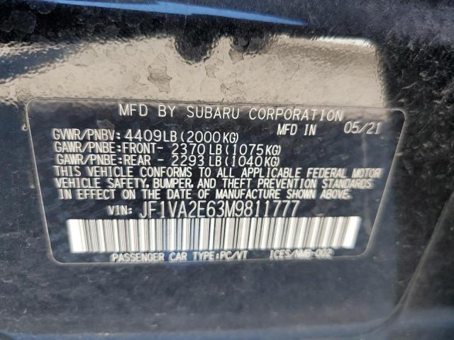 JF1VA2E63M9811777 Subaru Wrx Sti