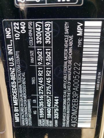 2023 MERCEDES-BENZ EQS SUV 45 - 4JGDM2EB3PA005222