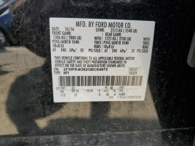 2FMPK4G92GBC64975 2016 FORD EDGE, photo no. 13