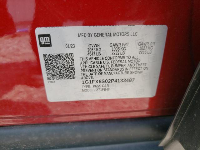 2023 CHEVROLET BOLT EV 2L 1G1FX6S02P4133487