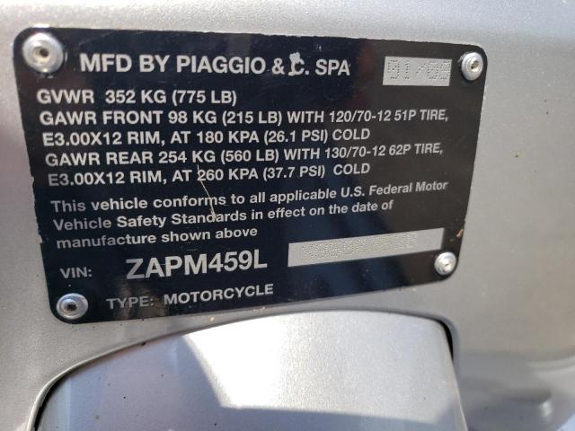 2009 VESPA GTS 250 ZAPM459LX95009528
