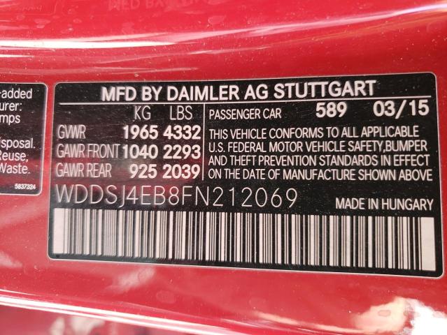 WDDSJ4EB8FN212069 Mercedes-Benz CLA 250