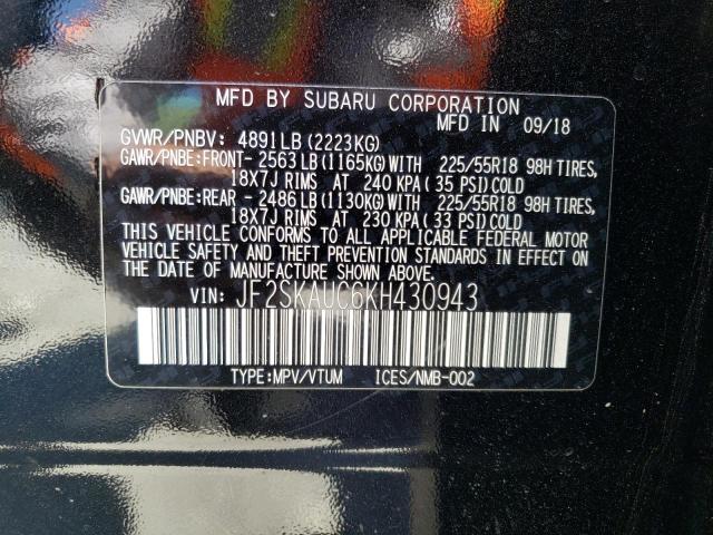 JF2SKAUC6KH430943 Subaru Forester Limited