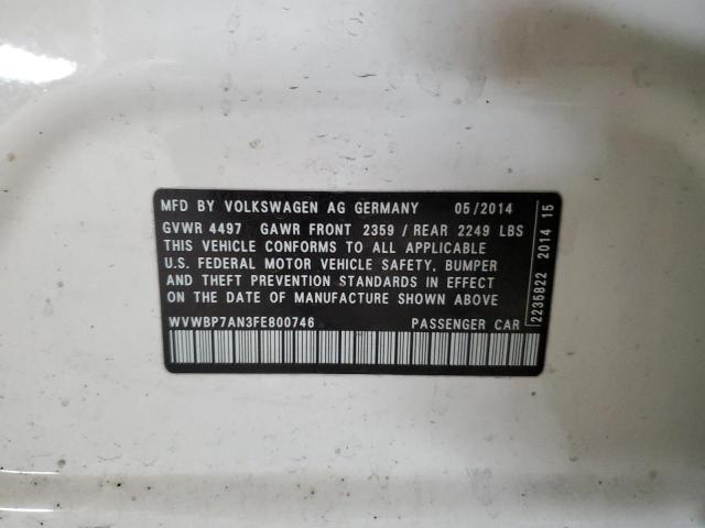 2015 VOLKSWAGEN CC SPORT - WVWBP7AN3FE800746