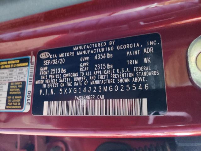 5XXG14J23MG025546 KIA K5 LXS