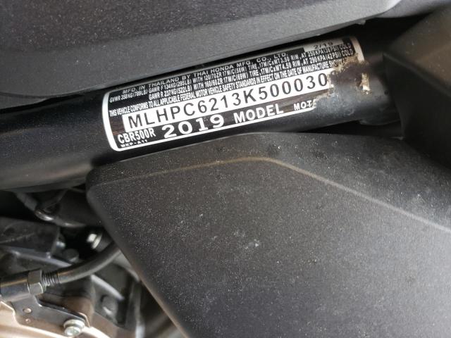 2019 HONDA CBR500 R MLHPC6213K5000303