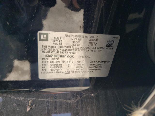 1GKS1BKC4HR175565 GMC YUKON SLT