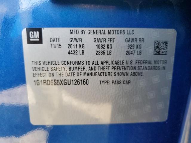 VIN 1G1RD6S5XGU126160 2016 Chevrolet Volt, Ltz no.13