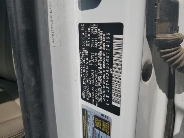 5XYPHDA57GG124196 KIA SORENTO EX