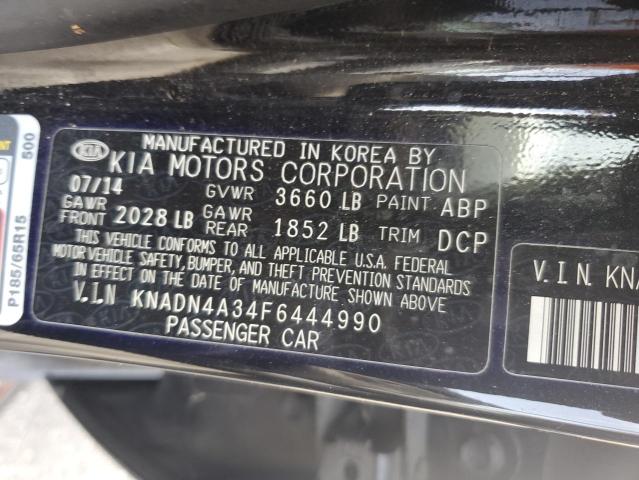 KNADN4A34F6444990 KIA RIO EX