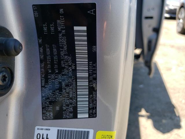 5TDKZ3DCXHS888477 Toyota SIENNA LE