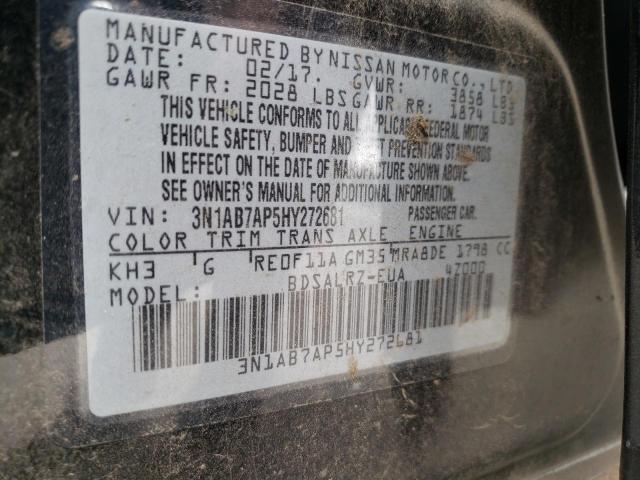 2017 NISSAN SENTRA S/S - 3N1AB7AP5HY272681