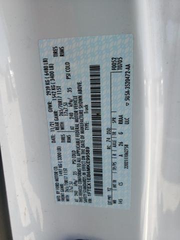 1FTEX1EB6MKE99589 Ford F150 Super Cab