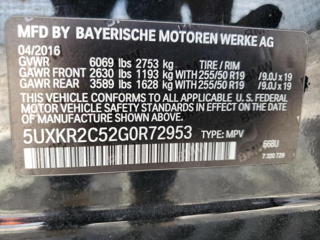 2016 BMW X5 SDRIVE3 - 5UXKR2C52G0R72953