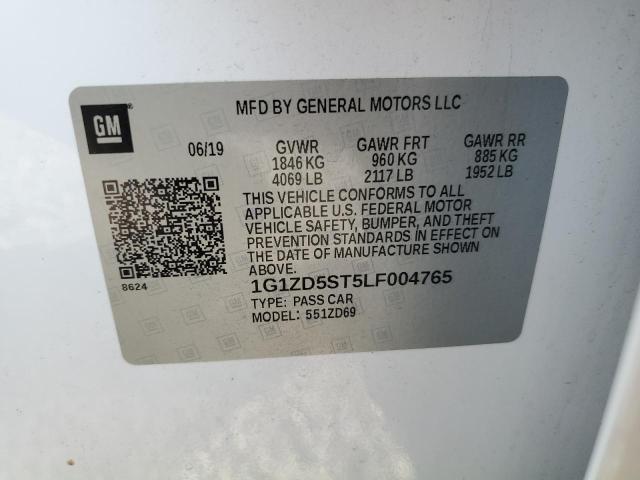 1G1ZD5ST5LF004765 | 2020 CHEVROLET MALIBU LT