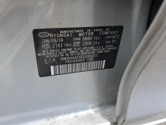 KMHDH4AE6EU096207 Hyundai ELANTRA SE